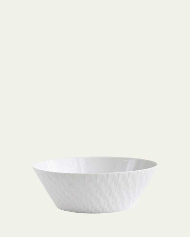 Twist White Salad Bowl, 9.5"